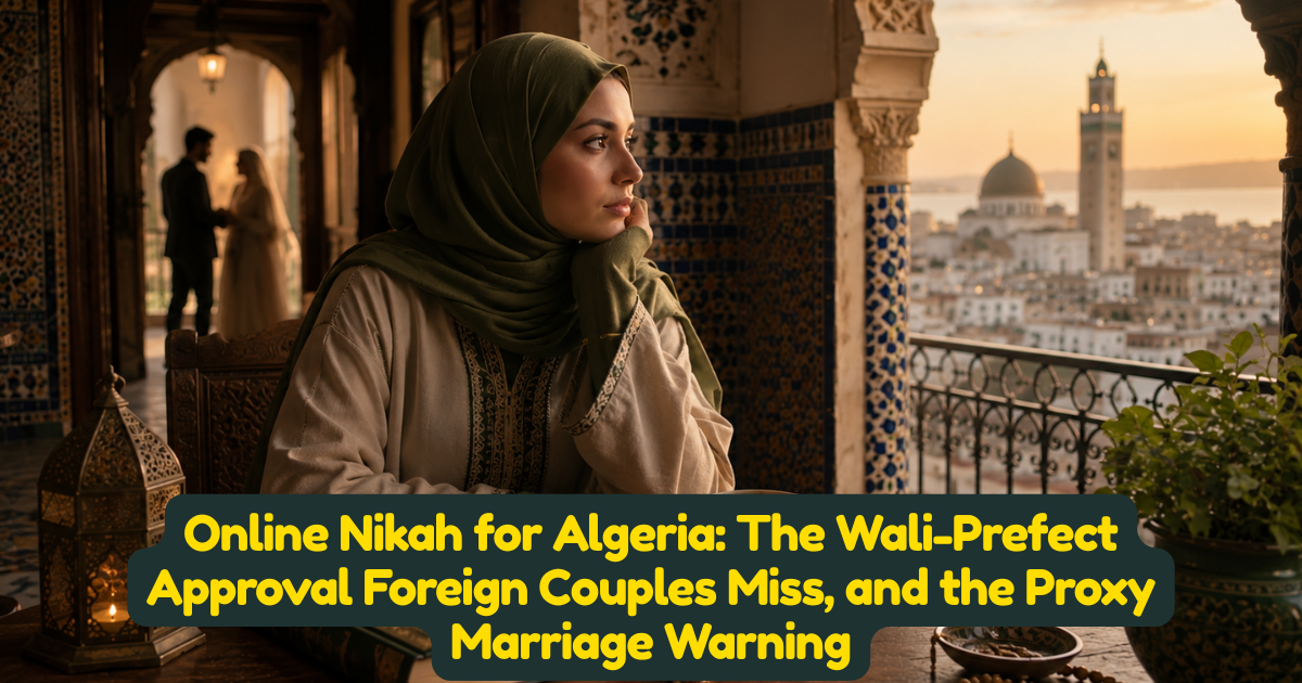 Online Nikah for Algeria: The Wali-Prefect Approval Foreign Couples Miss, and the Proxy Marriage Warning