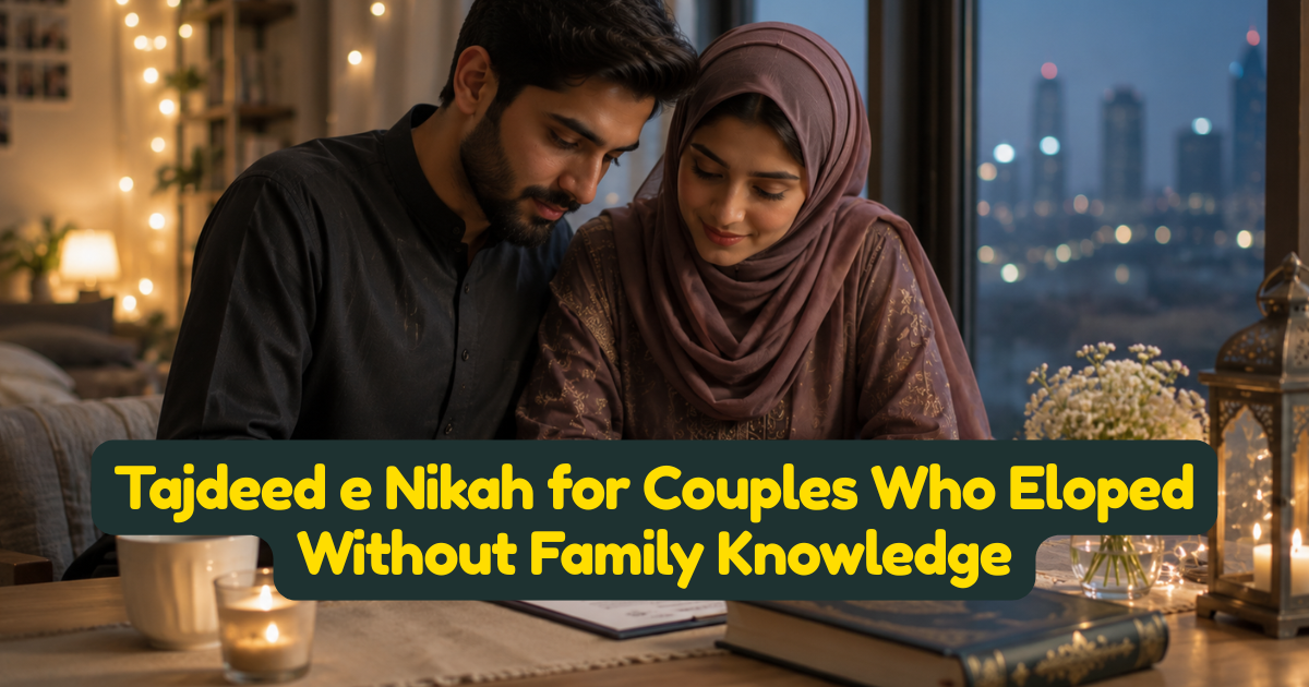 Tajdeed e Nikah for Couples Who Eloped Without Family Knowledge