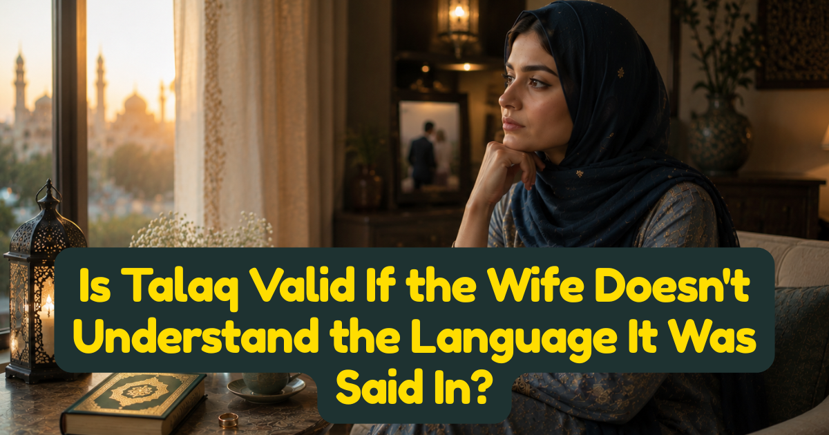 Is Talaq Valid If the Wife Does not Understand the Language It Was Said In?
