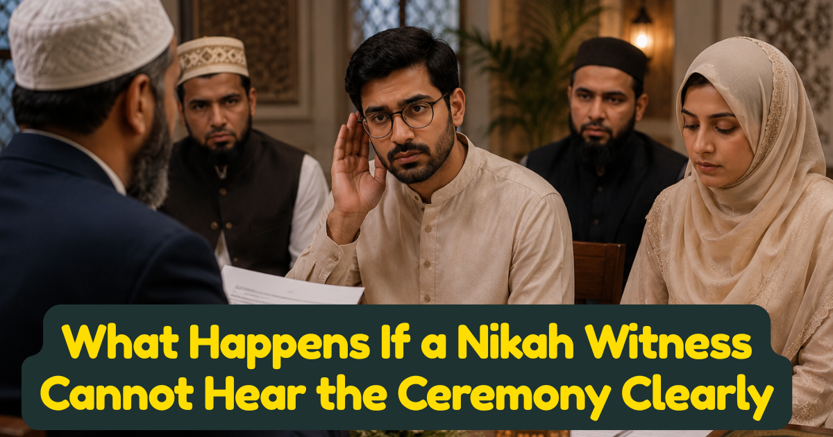 What Happens If a Nikah Witness Cannot Hear the Ceremony Clearly — Islamic Ruling