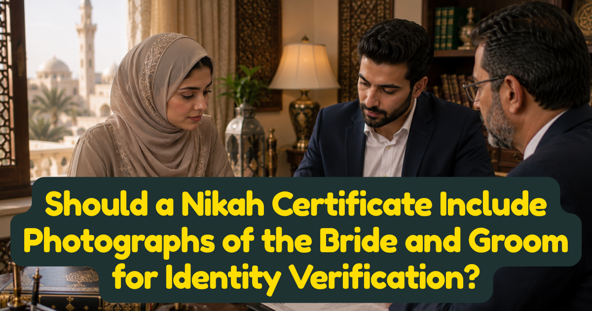 Should a Nikah Certificate Include Photographs of the Bride and Groom for Identity Verification?