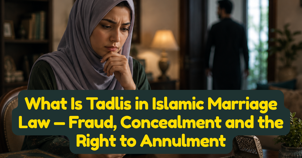 What Is Tadlis in Islamic Marriage Law — Fraud, Concealment and the Right to Annulment