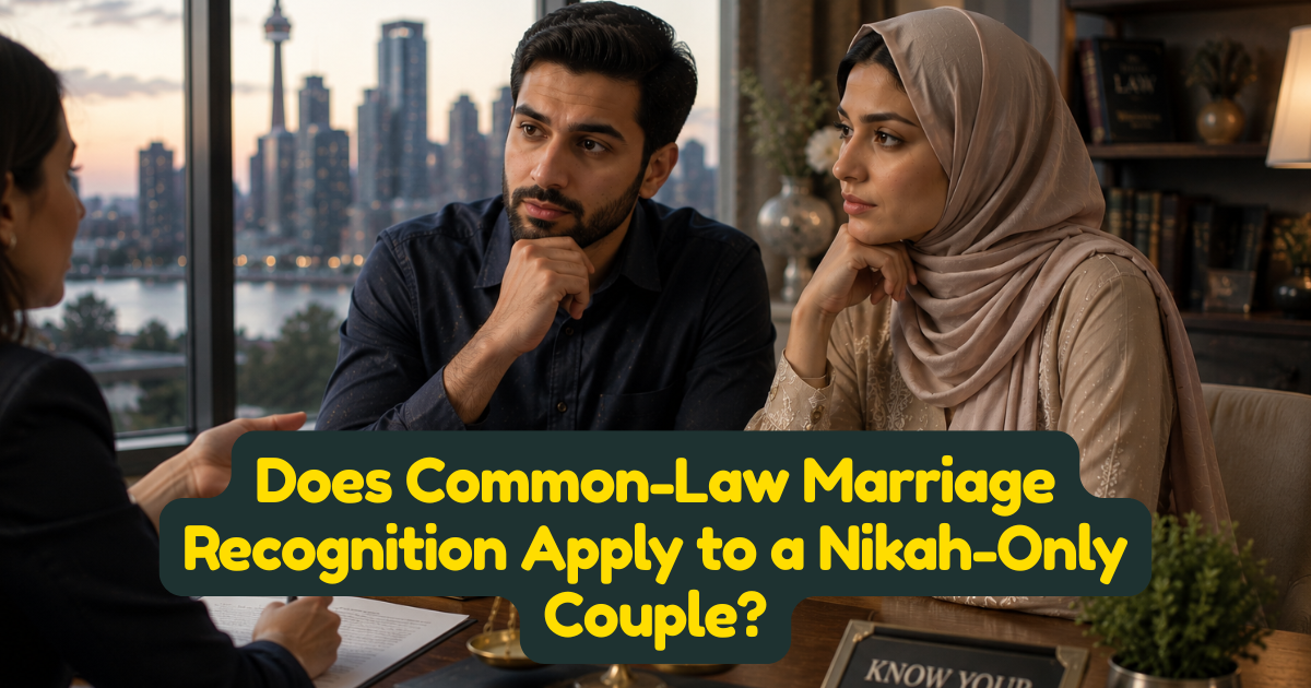 Does Common-Law Marriage Recognition Apply to a Nikah-Only Couple?