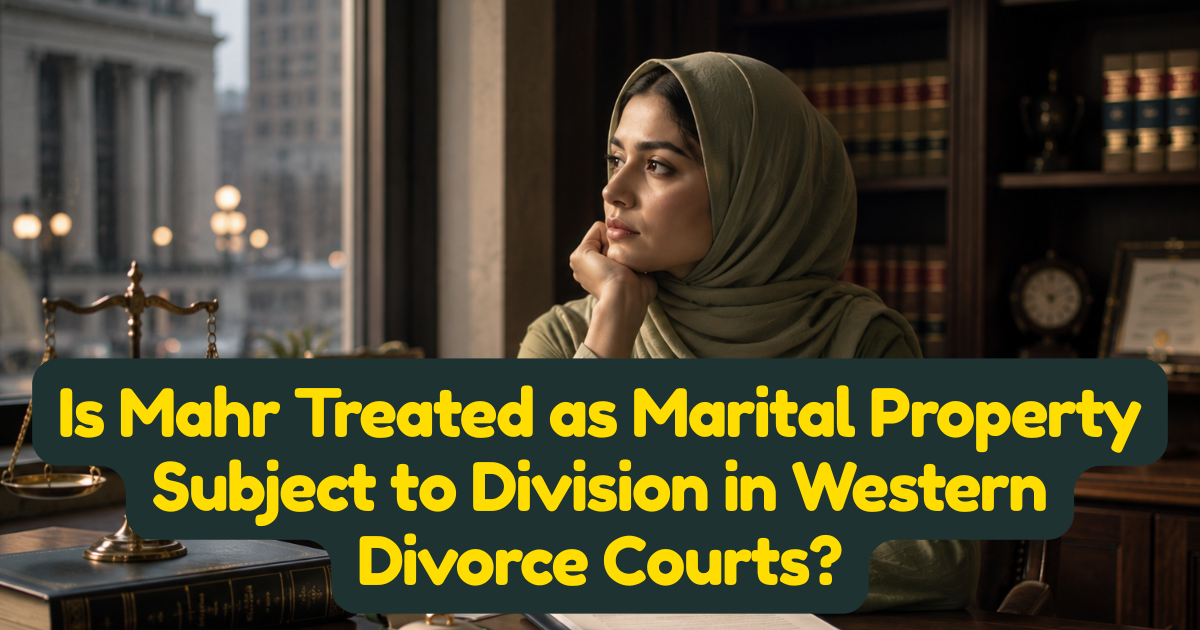 Is Mahr Treated as Marital Property Subject to Division in Western Divorce Courts?