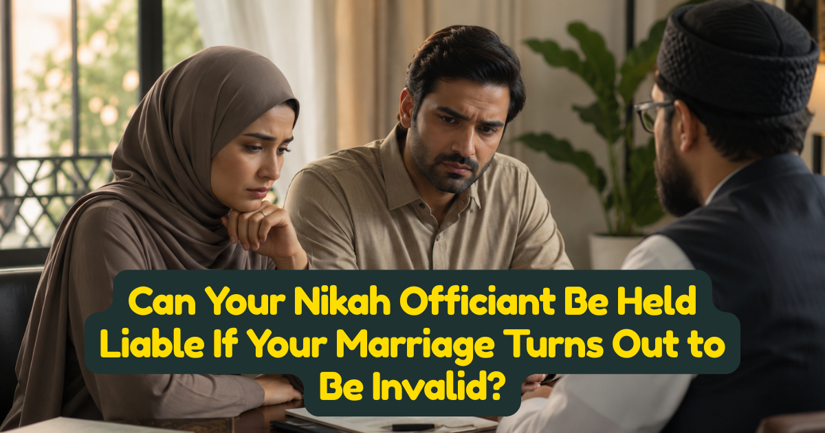 Can Your Nikah Officiant Be Held Liable If Your Marriage Turns Out to Be Invalid?