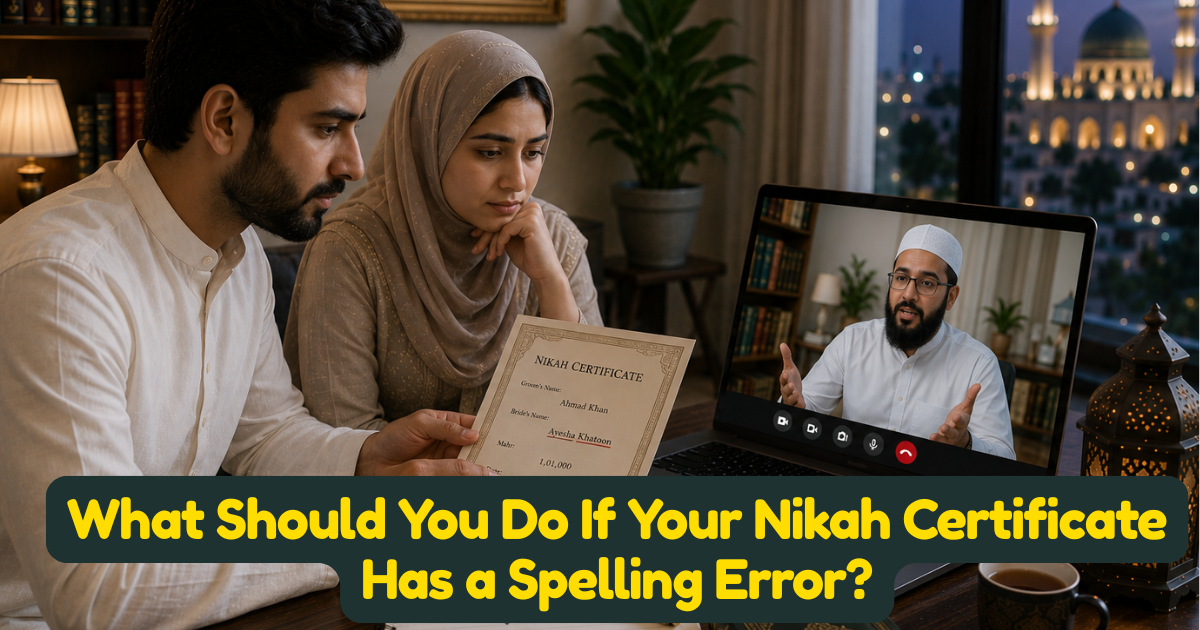 What Should You Do If Your Nikah Certificate Has a Spelling Error?
