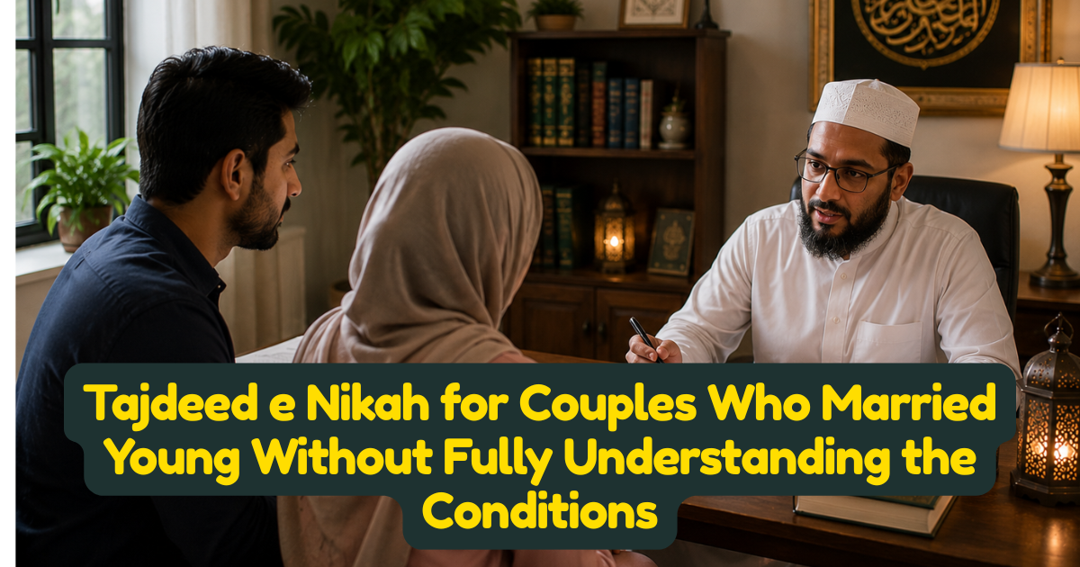 Tajdeed e Nikah for Couples Who Married Young Without Fully Understanding the Conditions
