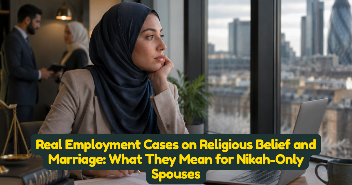Real Employment Cases on Religious Belief and Marriage: What They Mean for Nikah-Only Spouses