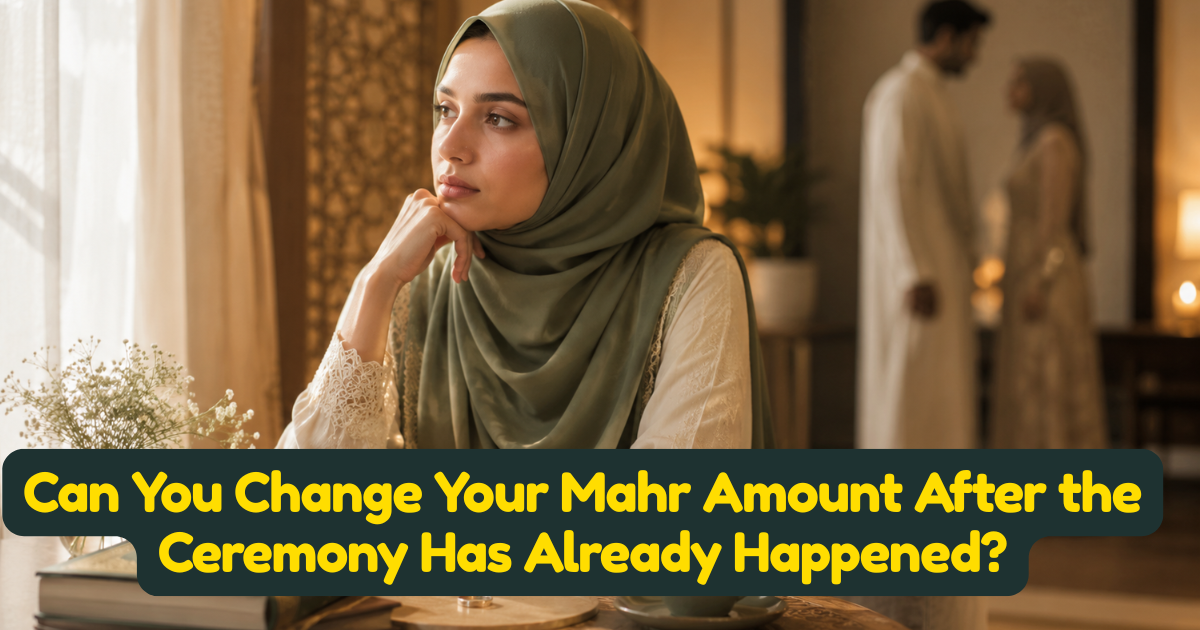 Can You Change Your Mahr Amount After the Ceremony Has Already Happened?