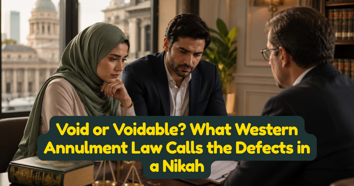 Void or Voidable? What Western Annulment Law Calls the Defects in a Nikah