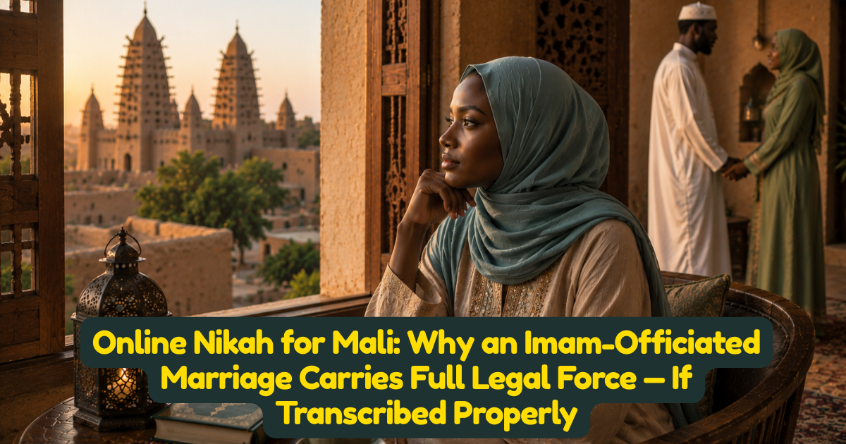 Online Nikah for Mali: Why an Imam-Officiated Marriage Carries Full Legal Force — If Transcribed Properly