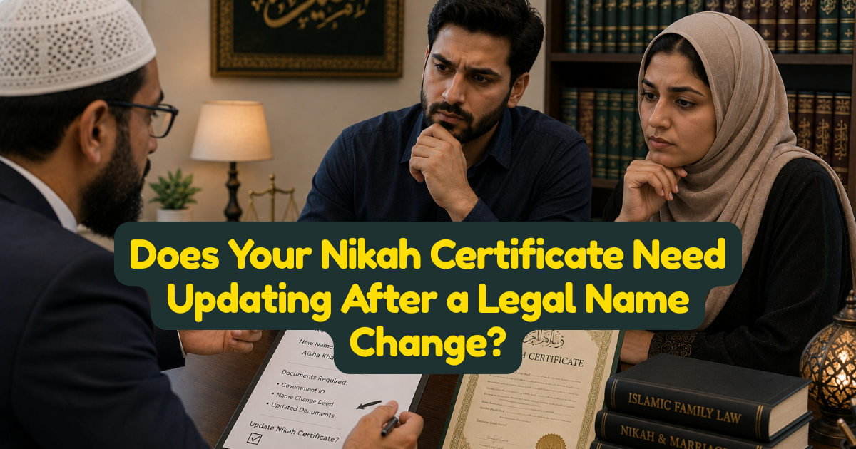 Does Your Nikah Certificate Need Updating After a Legal Name Change?