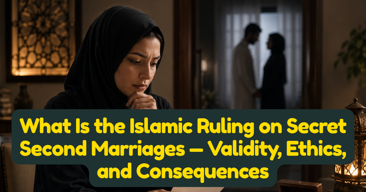 What Is the Islamic Ruling on Secret Second Marriages — Validity, Ethics, and Consequences