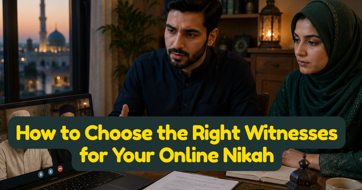 How to Choose the Right Witnesses for Your Online Nikah — Islamic and Practical Checklist