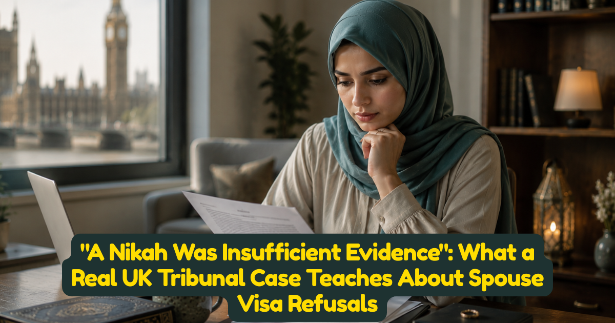 "A Nikah Was Insufficient Evidence": What a Real UK Tribunal Case Teaches About Spouse Visa Refusals