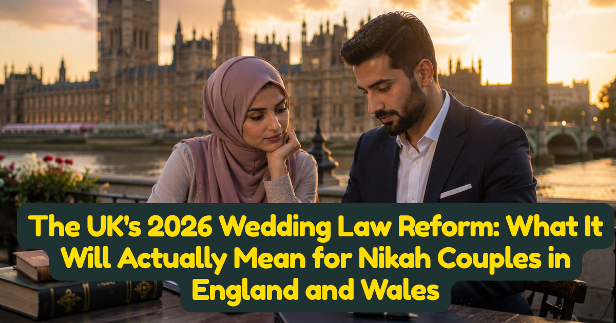The UKs 2026 Wedding Law Reform: What It Will Actually Mean for Nikah Couples in England and Wales