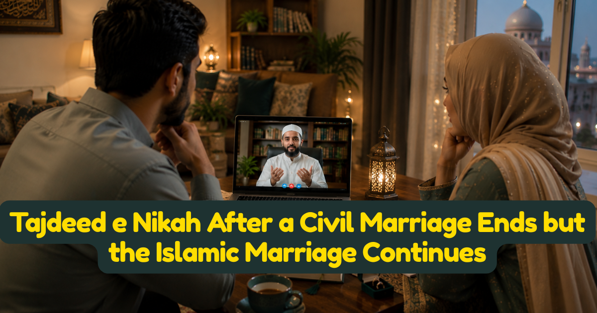 Tajdeed e Nikah After a Civil Marriage Ends but the Islamic Marriage Continues