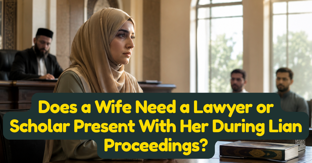 Does a Wife Need a Lawyer or Scholar Present With Her During Lian Proceedings?