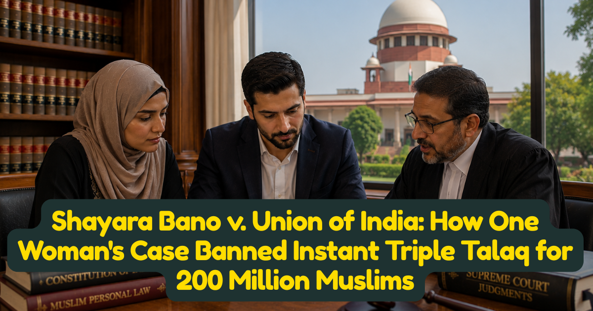 Shayara Bano v. Union of India: How One Woman Case Banned Instant Triple Talaq for 200 Million Muslims