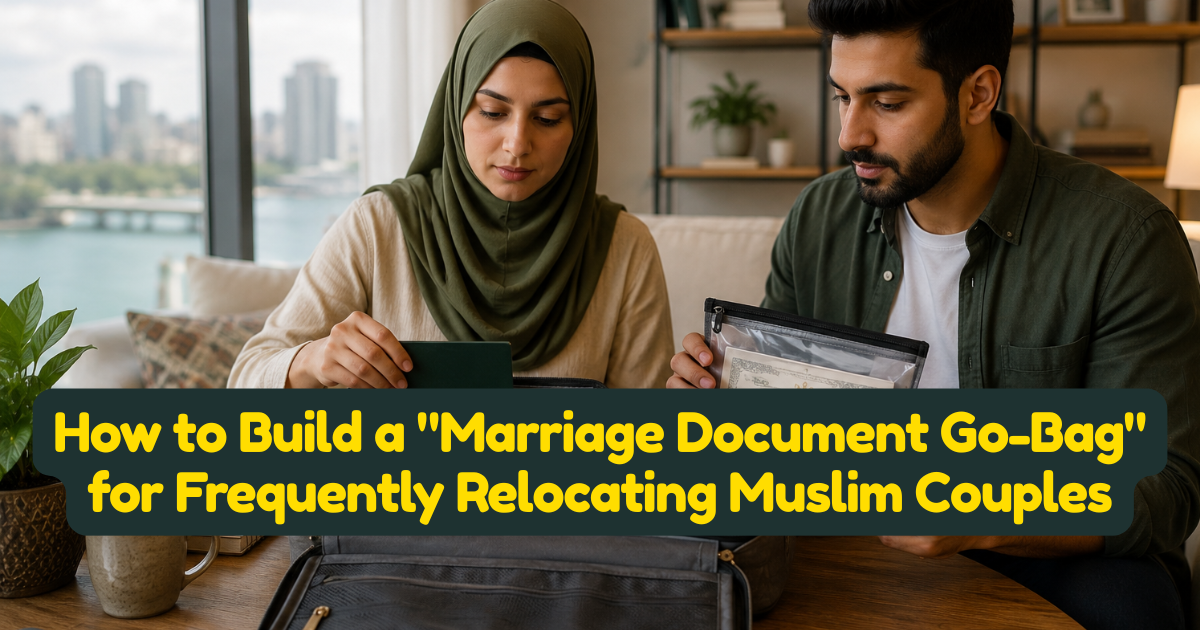 How to Build a "Marriage Document Go-Bag" for Frequently Relocating Muslim Couples