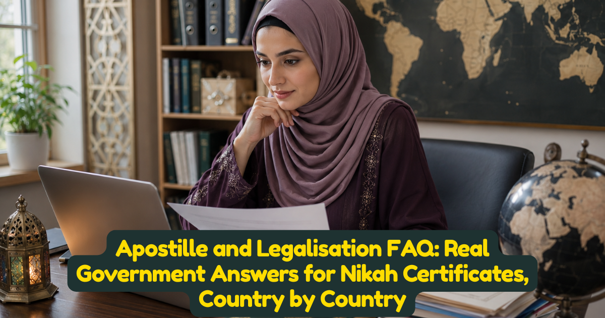 Apostille and Legalisation FAQ: Real Government Answers for Nikah Certificates, Country by Country