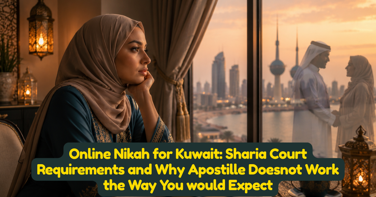 Online Nikah for Kuwait: Sharia Court Requirements and Why Apostille Doesnot Work the Way You would Expect