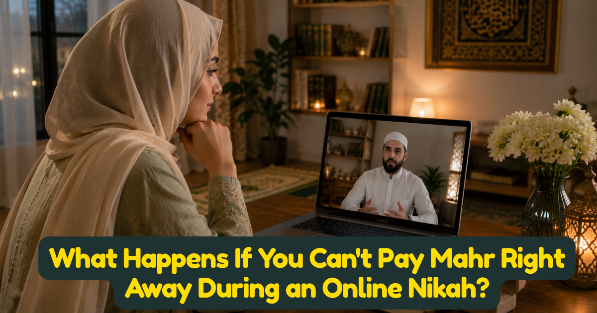 What Happens If You Can not Pay Mahr Right Away During an Online Nikah?
