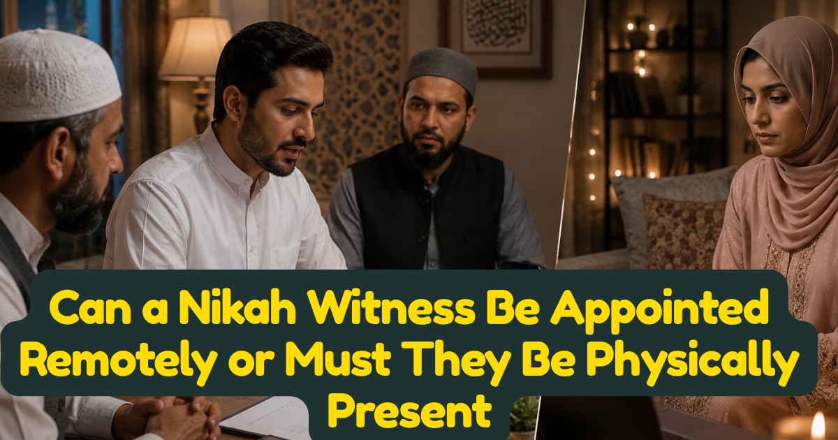 Can a Nikah Witness Be Appointed Remotely or Must They Be Physically Present — Islamic Ruling