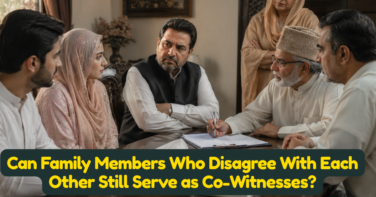 Can Family Members Who Disagree With Each Other Still Serve as Co-Witnesses?