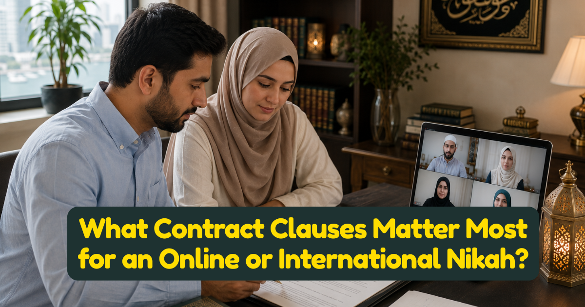 What Contract Clauses Matter Most for an Online or International Nikah?