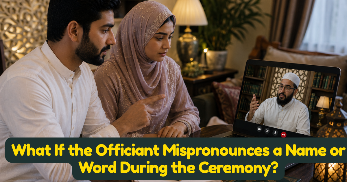 What If the Officiant Mispronounces a Name or Word During the Ceremony?