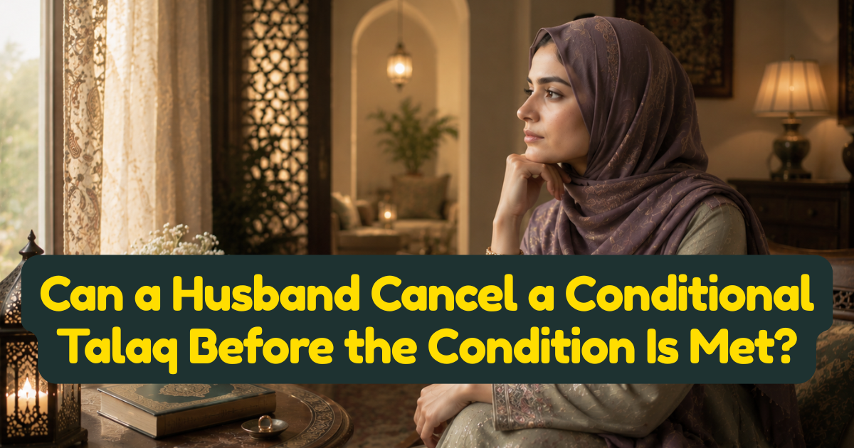 Can a Husband Cancel a Conditional Talaq Before the Condition Is Met?