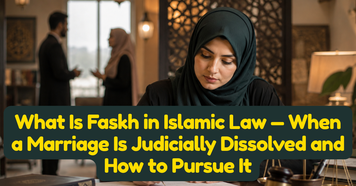 What Is Faskh in Islamic Law — When a Marriage Is Judicially Dissolved and How to Pursue It