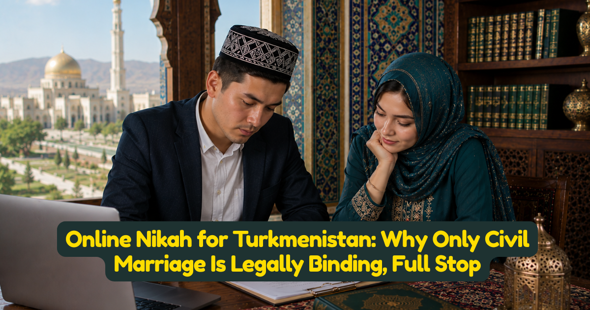 Online Nikah for Turkmenistan: Why Only Civil Marriage Is Legally Binding, Full Stop