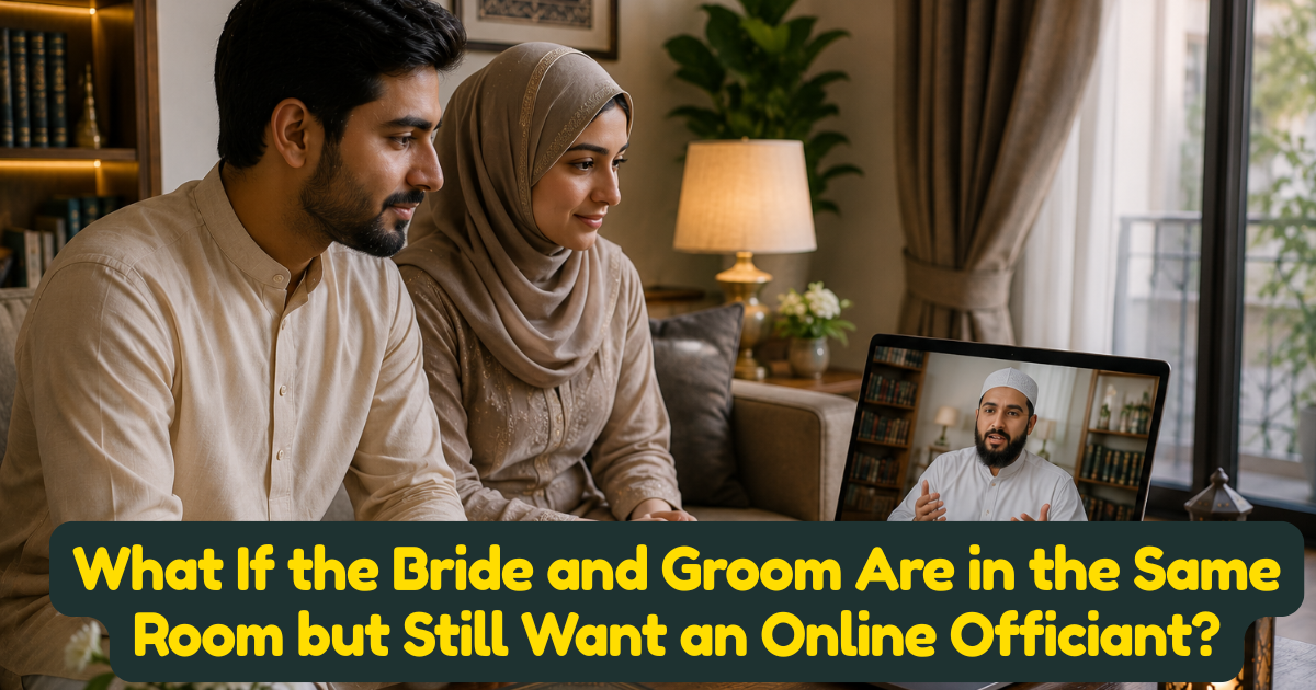 What If the Bride and Groom Are in the Same Room but Still Want an Online Officiant?