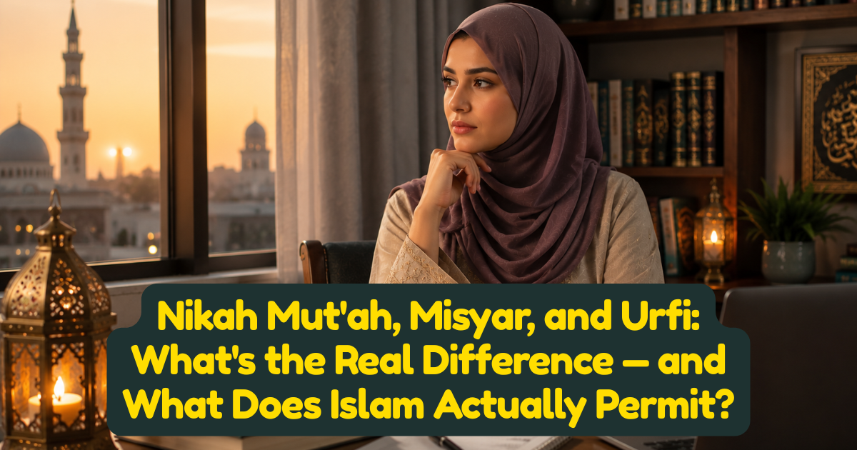 Nikah Mutah, Misyar, and Urfi: Whats the Real Difference — and What Does Islam Actually Permit?