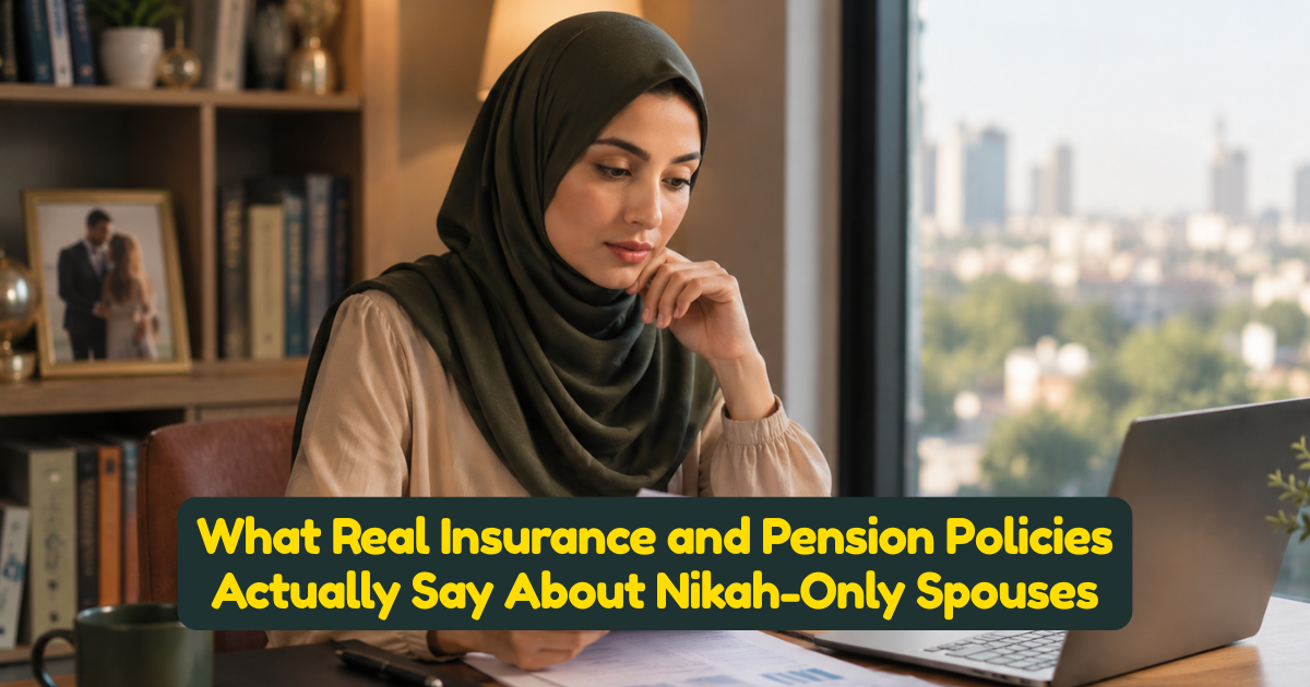 What Real Insurance and Pension Policies Actually Say About Nikah-Only Spouses