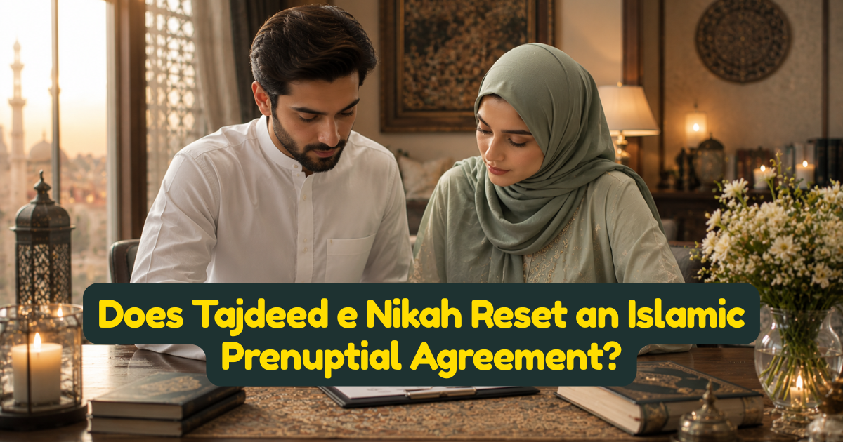Does Tajdeed e Nikah Reset an Islamic Prenuptial Agreement?