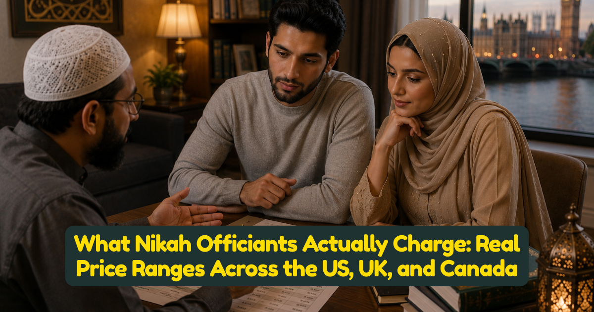What Nikah Officiants Actually Charge: Real Price Ranges Across the US, UK, and Canada