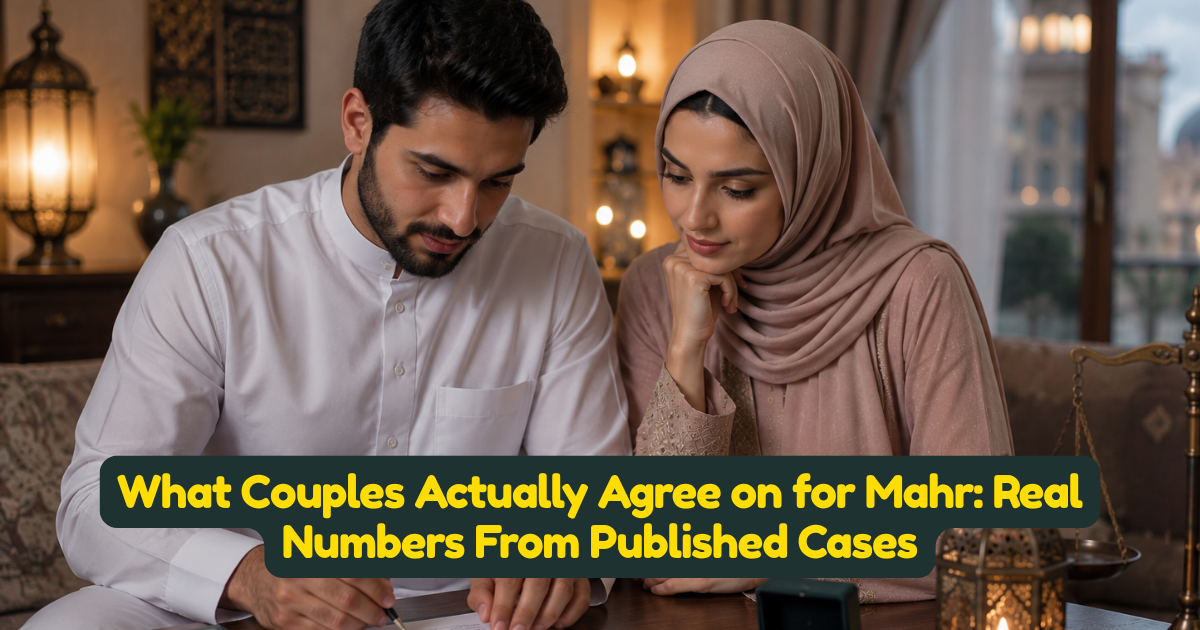 What Couples Actually Agree on for Mahr: Real Numbers From Published Cases
