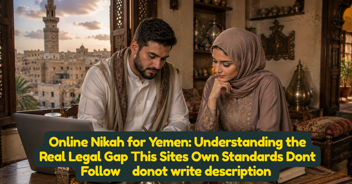 Online Nikah for Yemen: Understanding the Real Legal Gap This Sites Own Standards Dont Follow