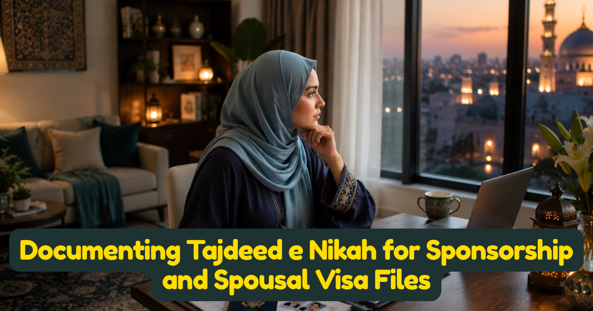 Documenting Tajdeed e Nikah for Sponsorship and Spousal Visa Files