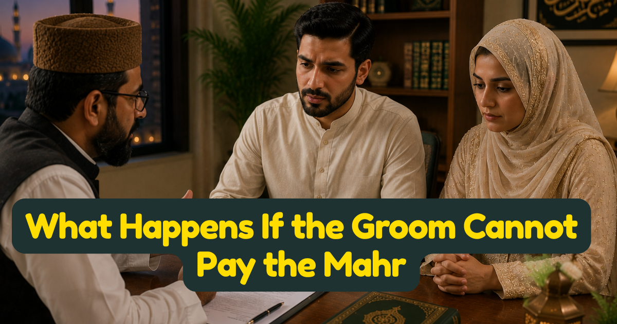 What Happens If the Groom Cannot Pay the Mahr — Islamic Rights, Solutions, and Scholarly Rulings