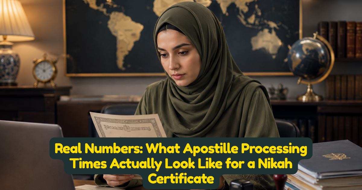 Real Numbers: What Apostille Processing Times Actually Look Like for a Nikah Certificate