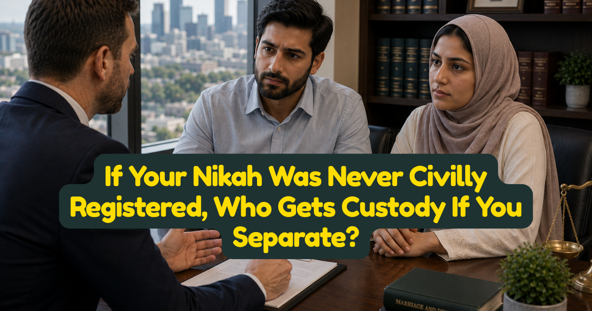 If Your Nikah Was Never Civilly Registered, Who Gets Custody If You Separate?