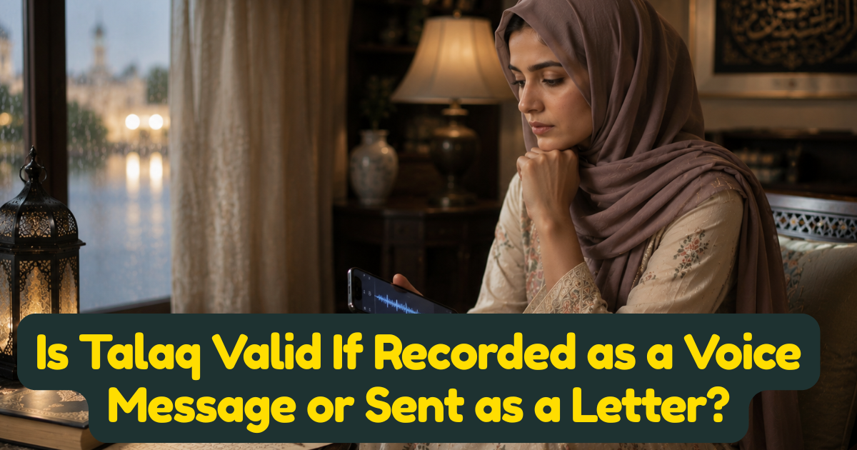 Is Talaq Valid If Recorded as a Voice Message or Sent as a Letter?