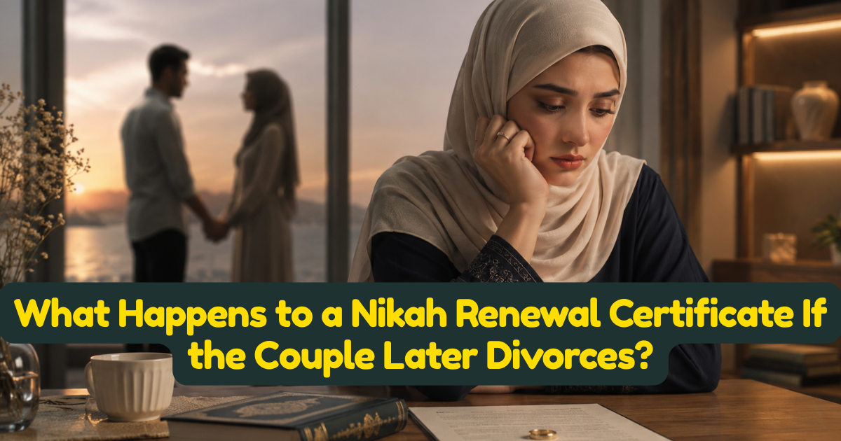 What Happens to a Nikah Renewal Certificate If the Couple Later Divorces?