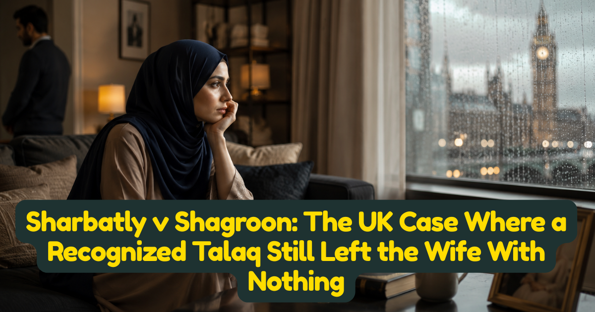 Sharbatly v Shagroon: The UK Case Where a Recognized Talaq Still Left the Wife With Nothing
