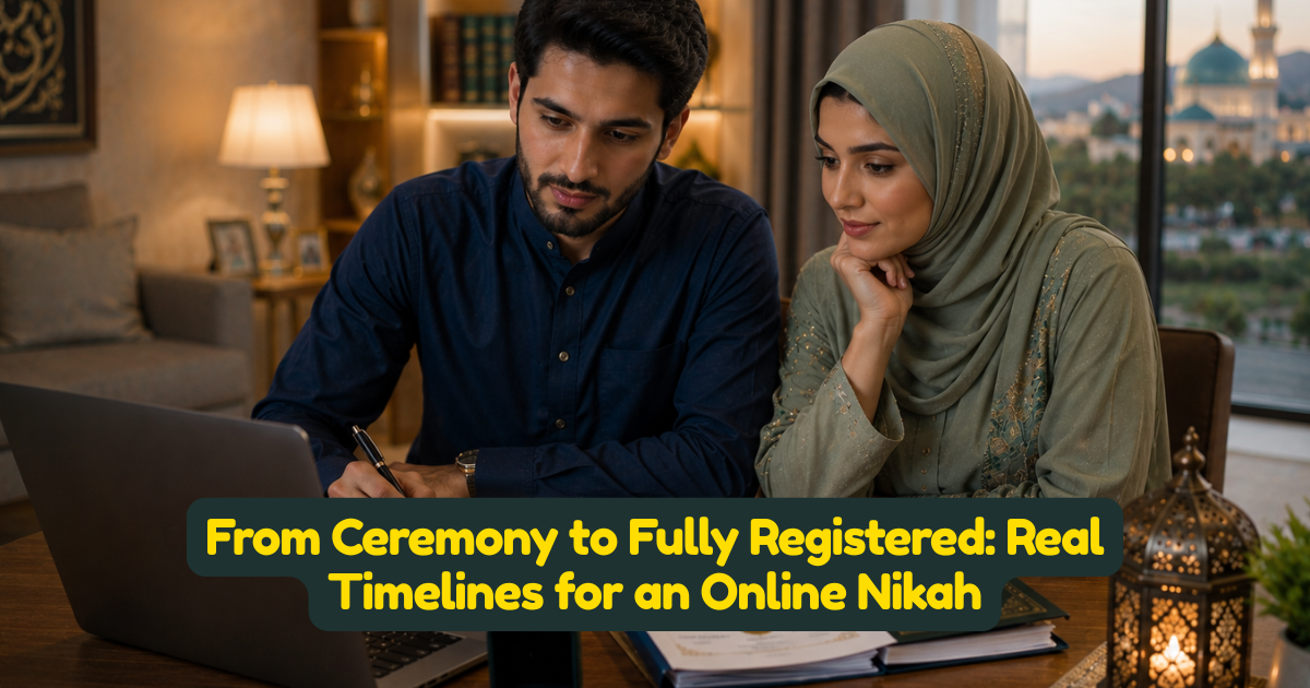 From Ceremony to Fully Registered: Real Timelines for an Online Nikah
