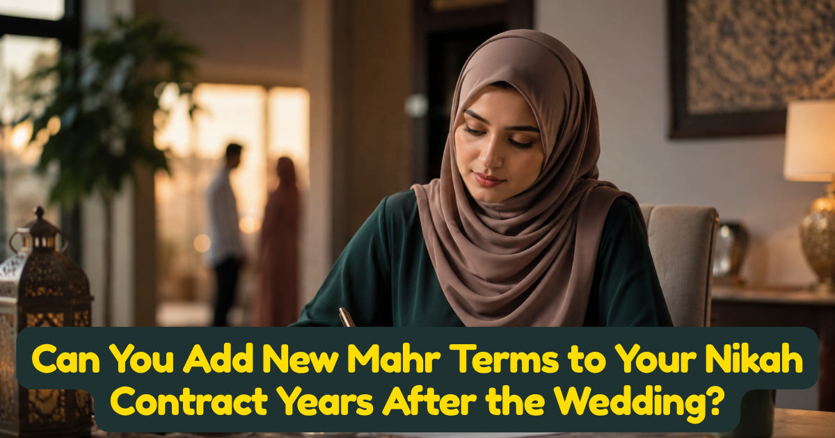 Can You Add New Mahr Terms to Your Nikah Contract Years After the Wedding?